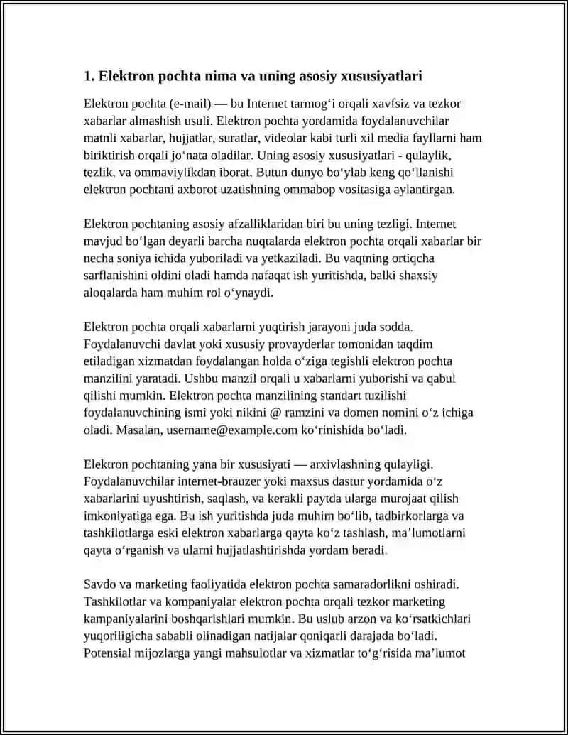 ELEKTRON POCHTA VA UNING IMKONIYATLARI 3