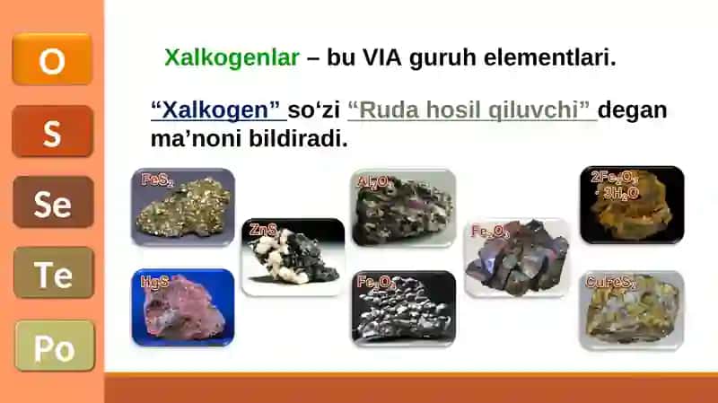 Kislorod guruhchasi elementlari 3