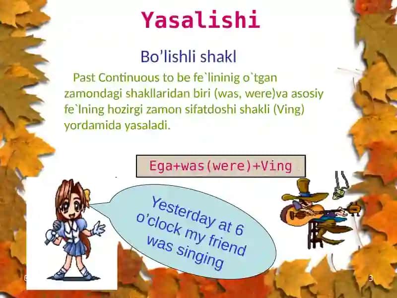 Past Continuous Tense 3