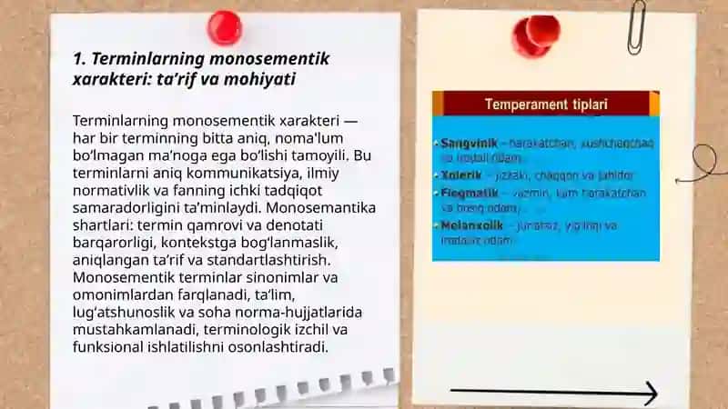 Terminlarning monosementik xarakteri 3