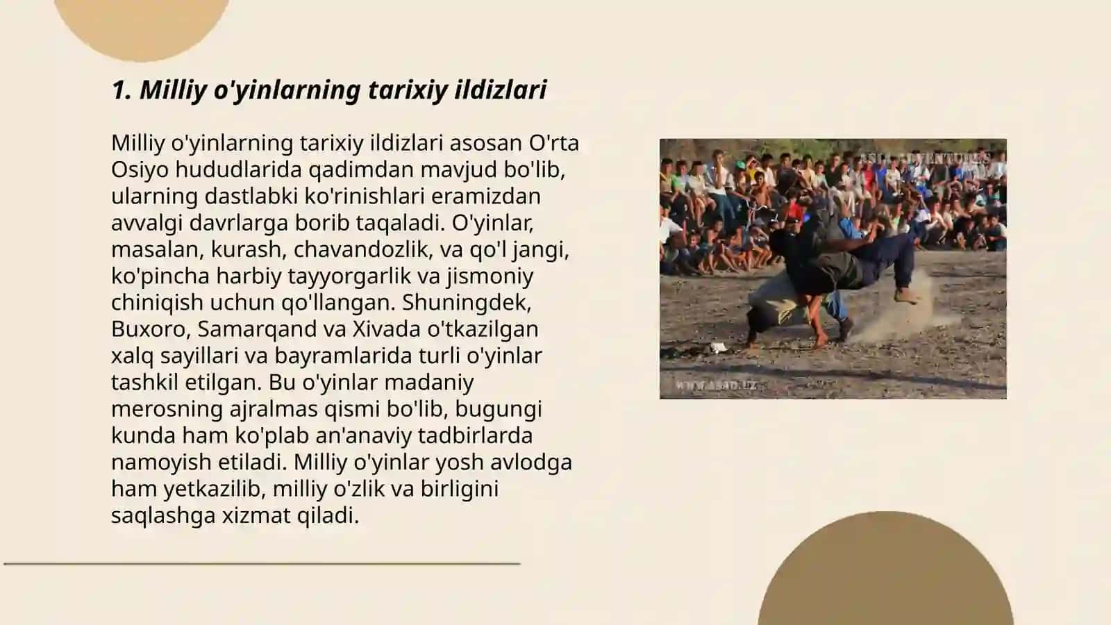 Milliy va harakatli o’yinlar 3