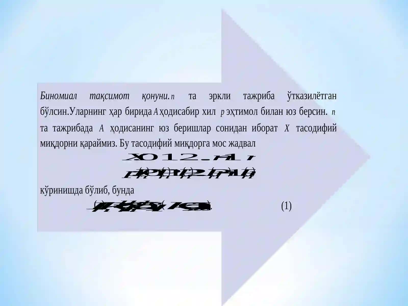 EHTIMOLLAR NAZARIYASI BA MATEMATIK STATISTIKA 3