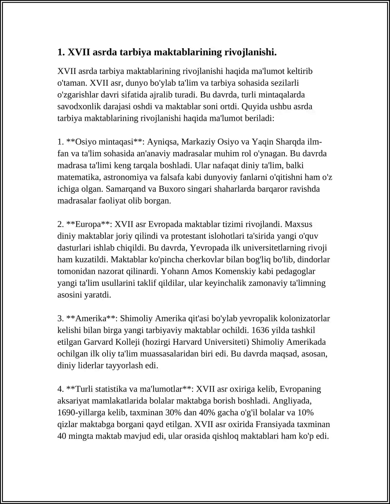 XVII ASRDAN XIX ASRNING YARMIGACHA TARBIYA MAKTAB VA PEDAGOGIKA FIKIRLARIRIVOJI 3