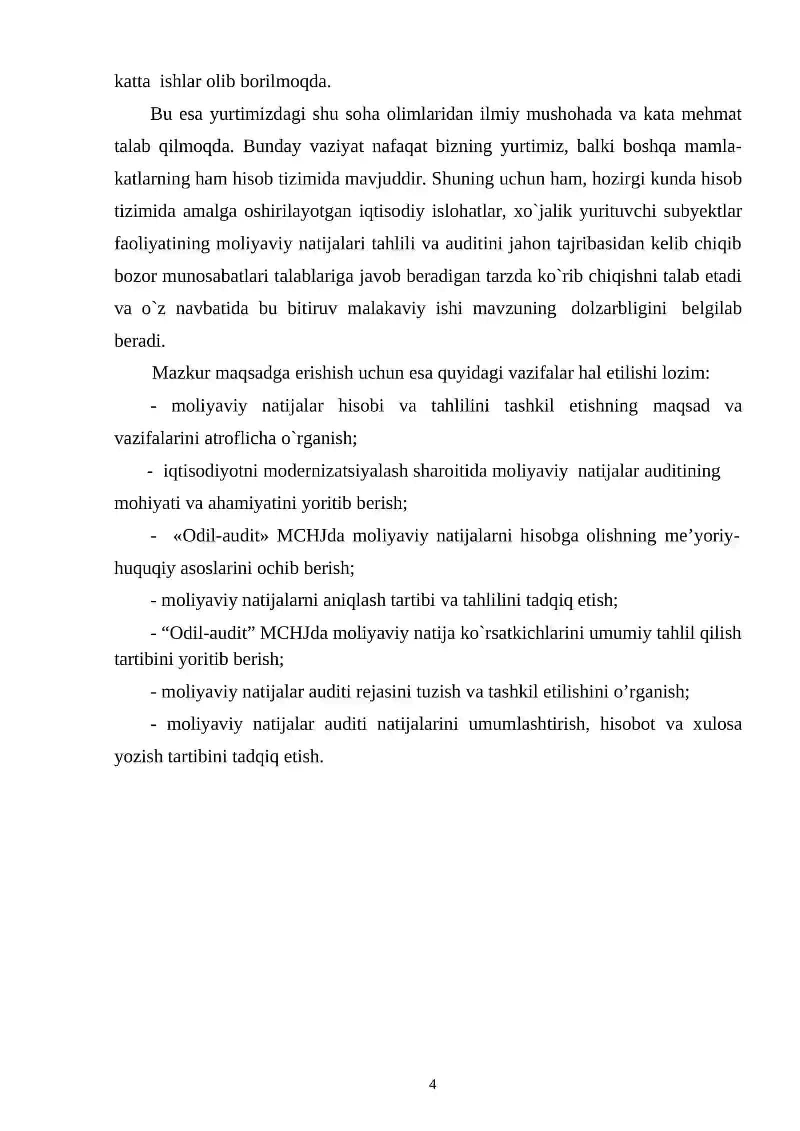 Moliyaviy natijalar tahlili va auditiю Audit fanidan kurs ishi 3