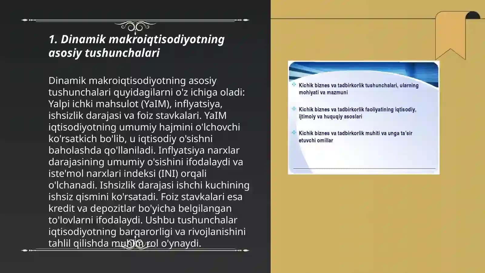 Dinamik makro iqtisodiyotning mohiyati 3