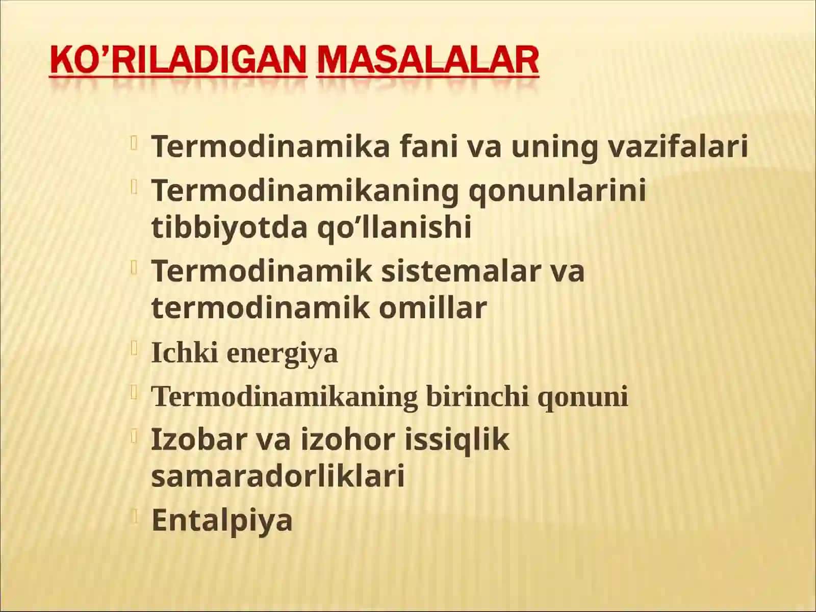 Termodinamika fani va uning vazifalari 3