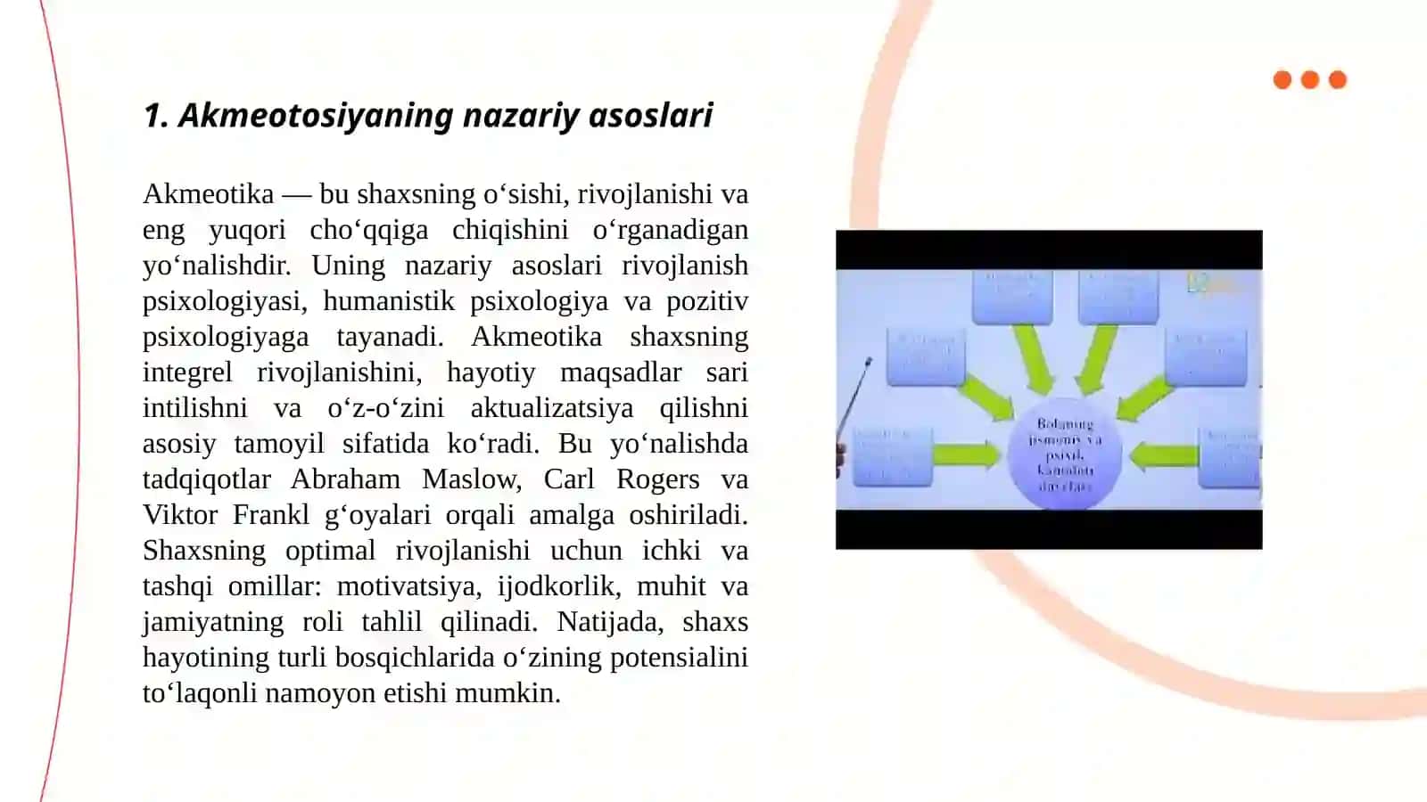 Akmeotosiya professionallik cho'qqisiga erishish yo Ilari 3