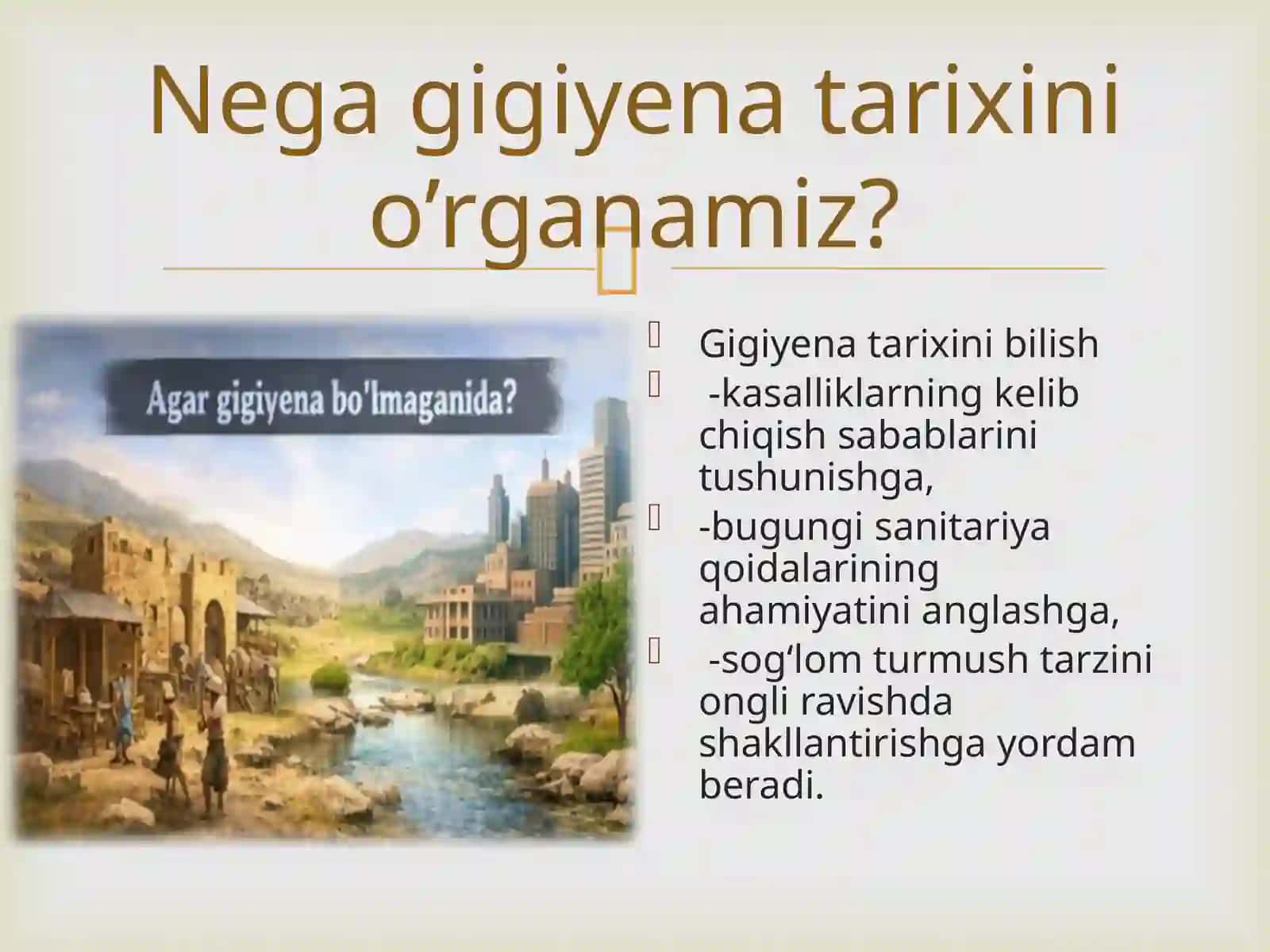 Gigiyenaning rivojlanish tarixi.Gigiyenaning qadimgi davrda shakllanishi,XIX va XX asrlar taraqqiyot 3