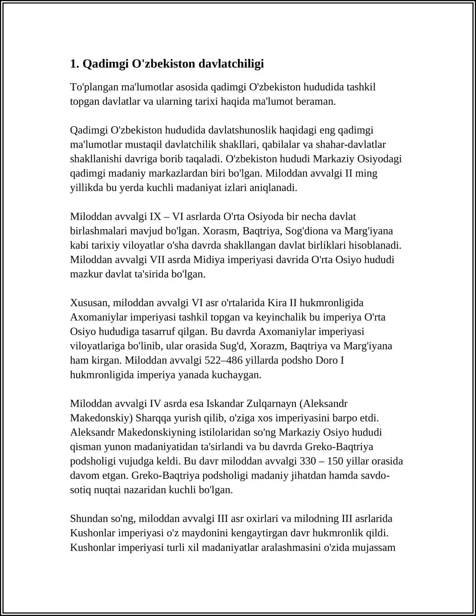 O'ZBEKISTON TARIX 3