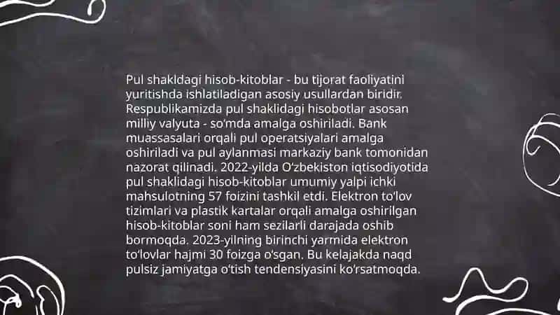 Xo'jalik yurituvchi sub'ektlarda bo'ladigan hisob-kitoblar shakllari 3