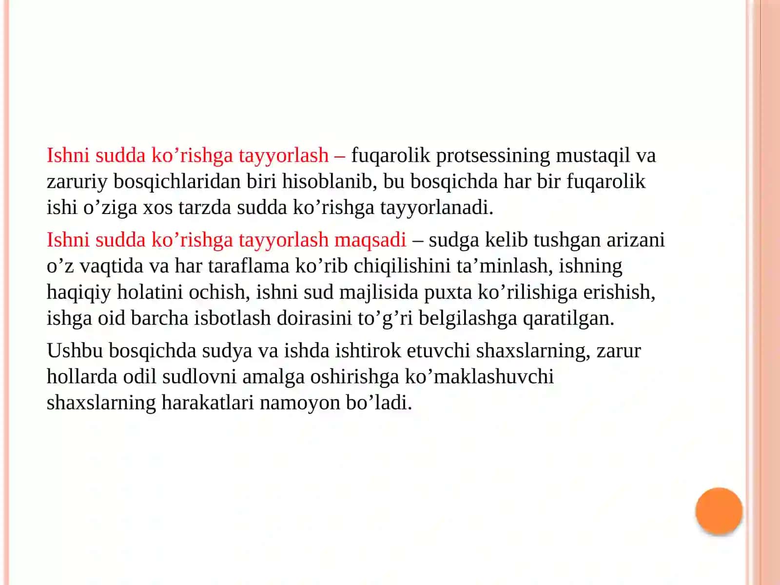 FUQAROLIK ISHLARINI SUDDA KO’RISHGA TAYYORLASH 3