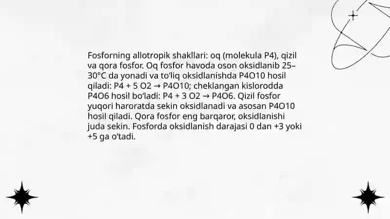 Fosfor oksidlari va kislorodli kislotalar 3