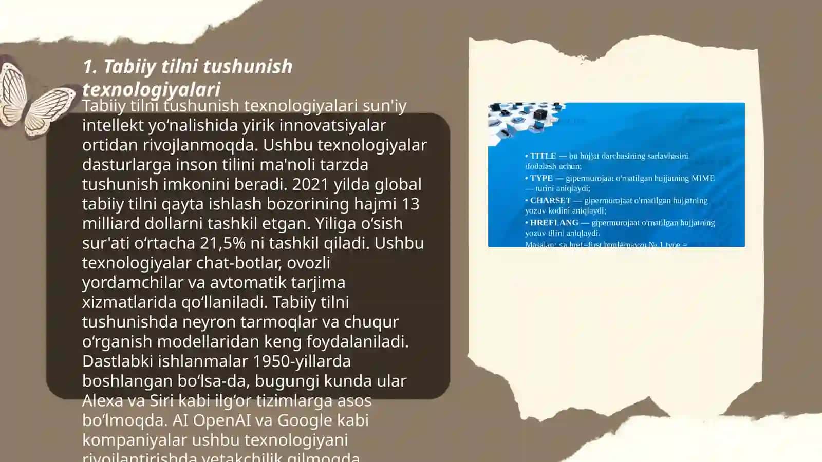 Tabiiy til interfeysi va generatsiyasi 3