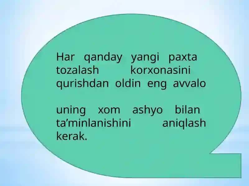 Paxtato‘qimachilik klaster korxonasining ishlabchiqarish dasturi 3