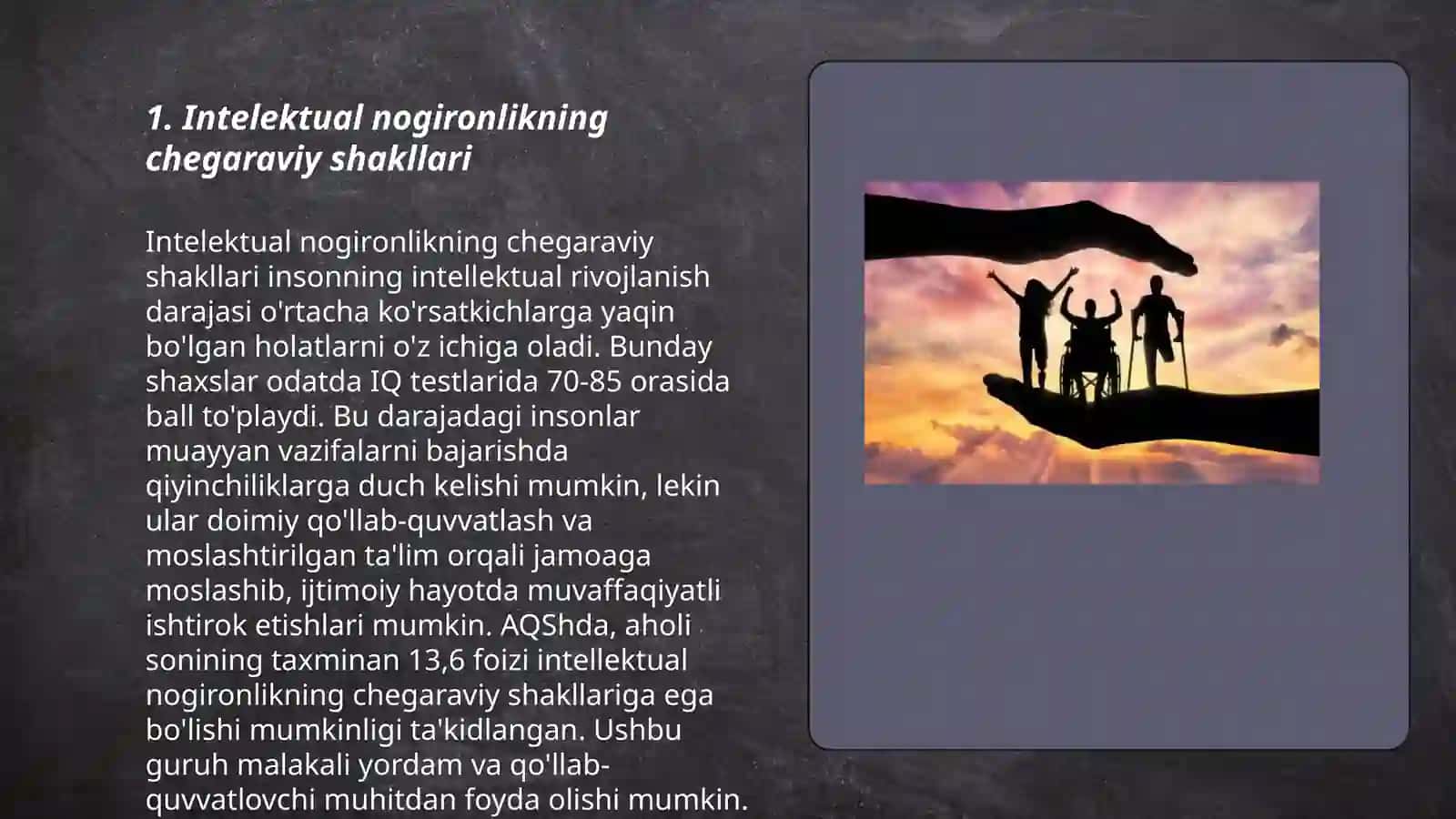 Intellektual nogironlik chegara shakllari: ruhiy rivojlanishi sustlashgan bolalarning psixologik- pedogogik xususiyatlari 3