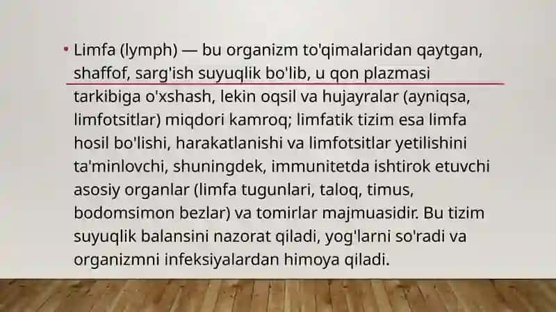LIMFA  QUYISHNING RIVOJLANISH ISTIQBOLLARI VA KLINIKADA LIMFA QUYISH 3