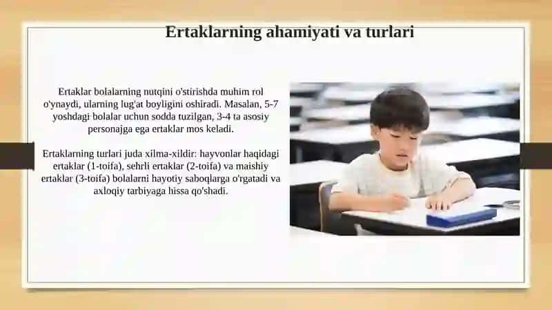 Boshlang'ich sinflarda ertaklar bilan ishlash 3