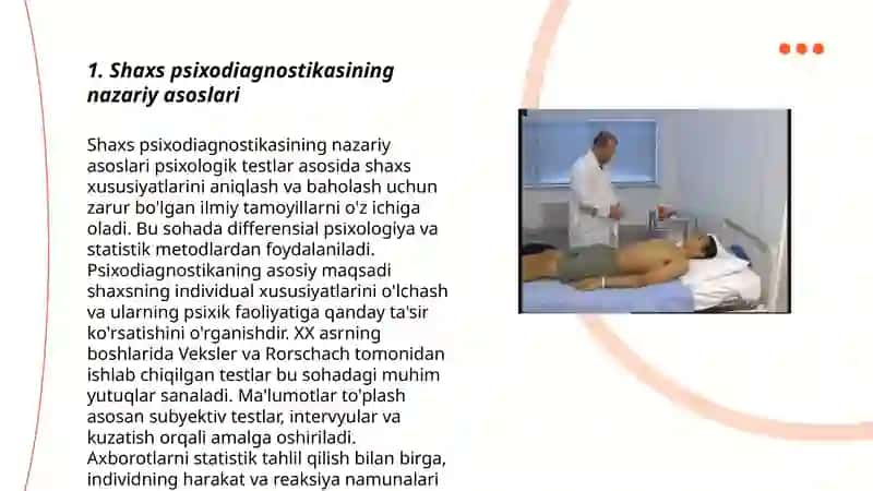 Psixadiagnostik tekshiruv va tadqiqotlar 3