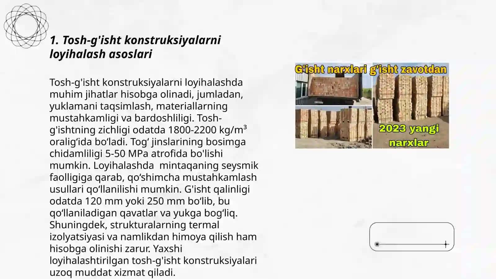 Tosh-g'isht va armatosh konsruksuyalar.Tosh-g'isht va armatosh konsruksuyalarni hisoblash 3