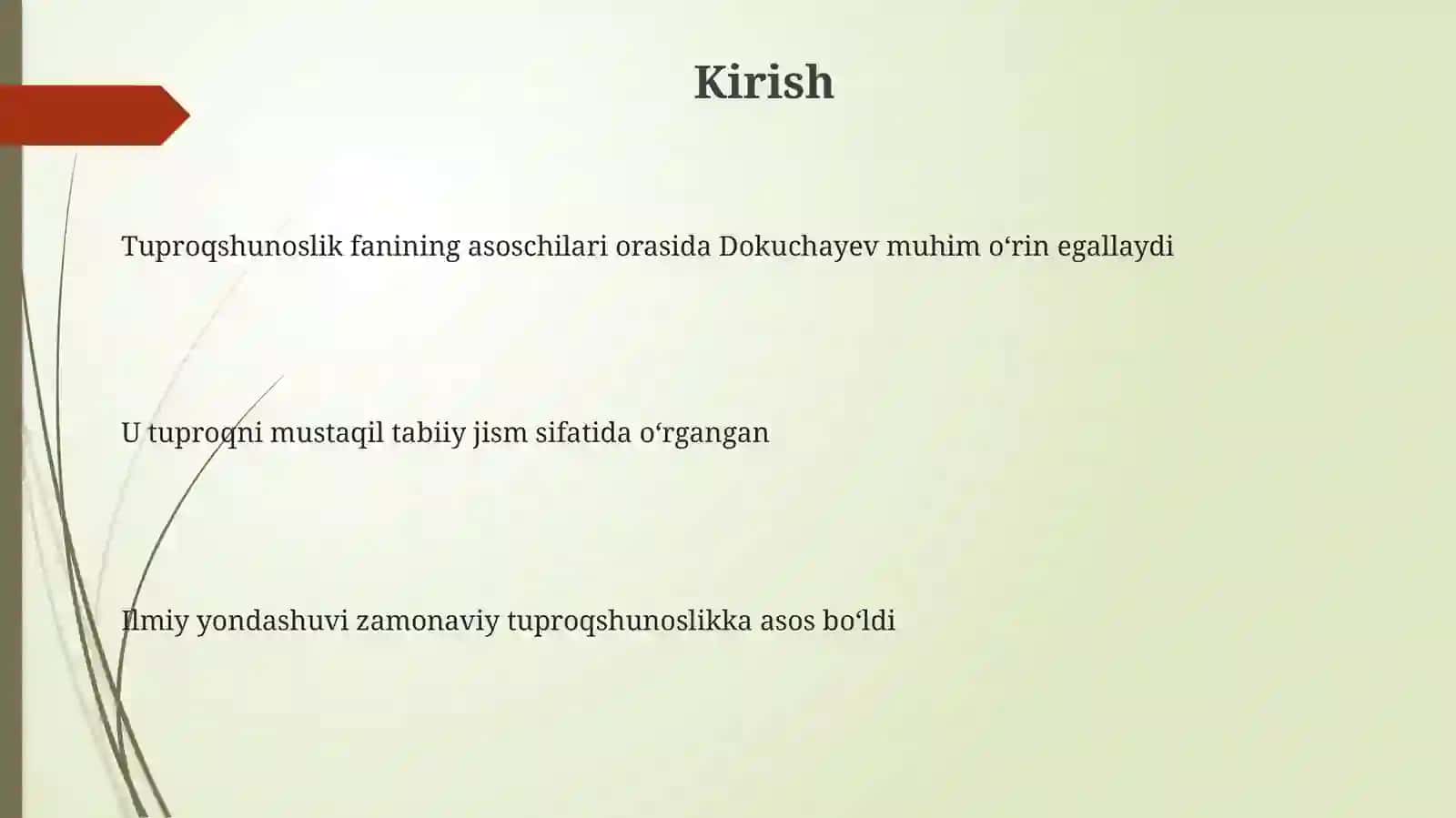 Tuproqshunoslikda V.V.Dokuchayev hissasi 3