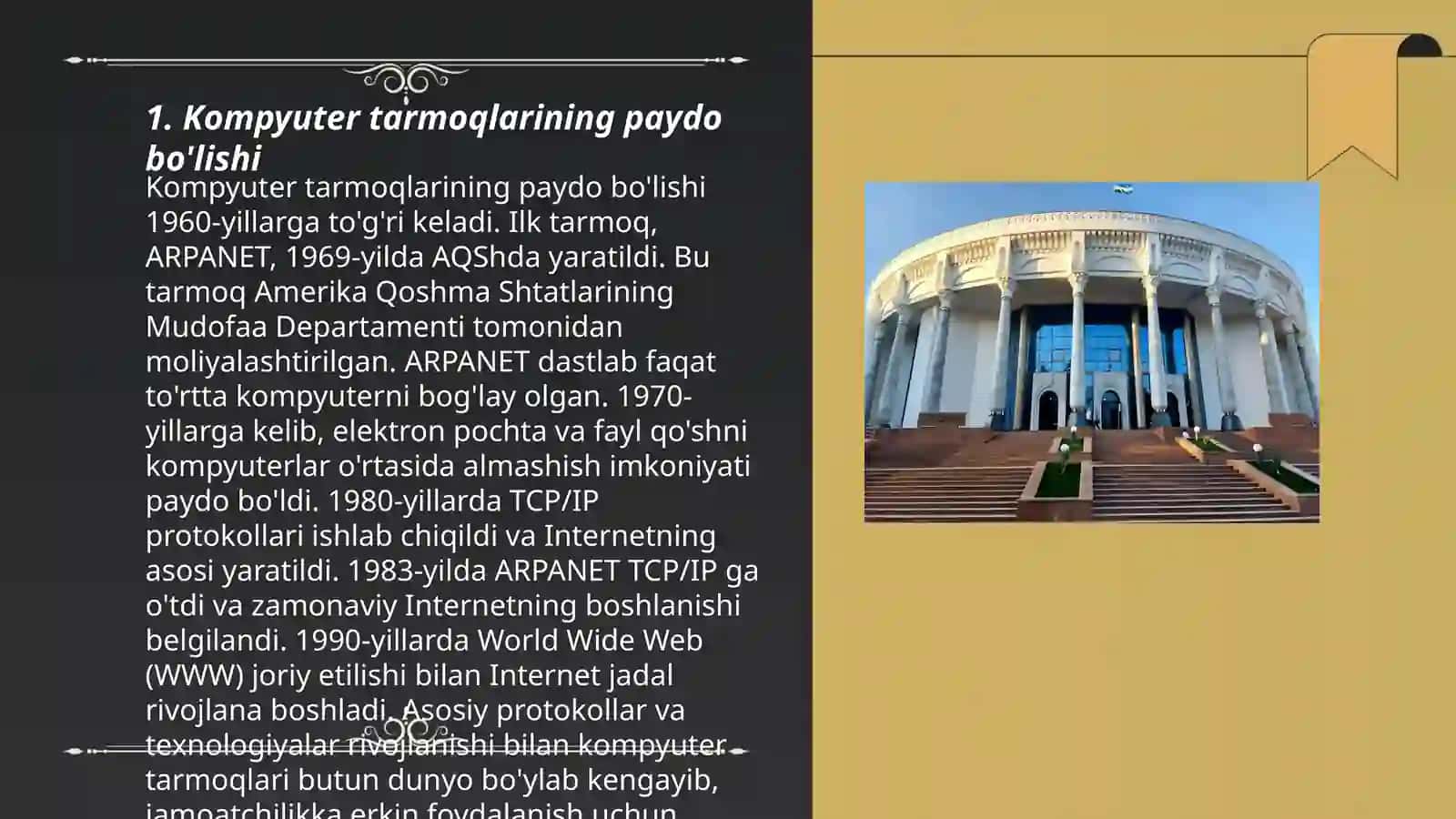 Kompyuter tarmoqlari tarixi. Muxtarov Jamoliddin 3