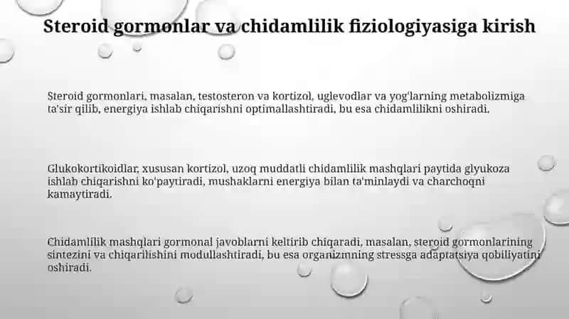 Steroid garmonlarining sportchi chidamkorligiga ta’siri 3