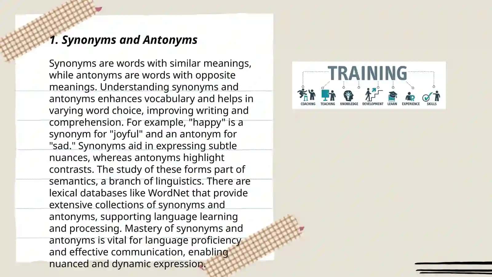 Vocabulary and Skills Development 3
