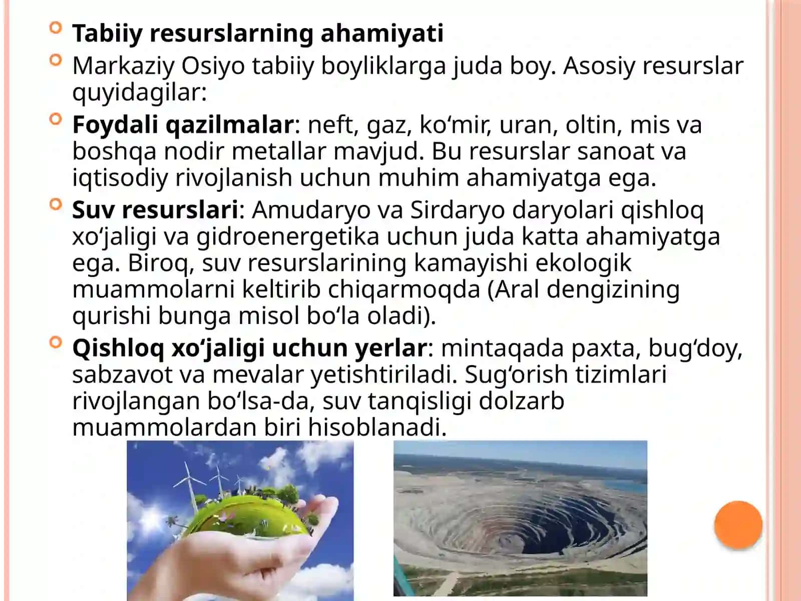 Markaziy osiyoning tabiiy sharoti va tabiiy resurslari 3