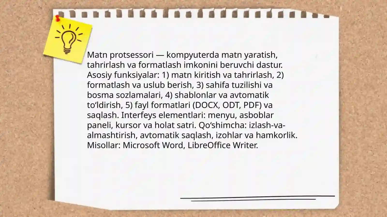 Matn protsessorida ishlash 3