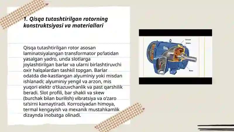 Qisqa tutashtirilgan rotorli asinxron motorning salt ishlash va qisqa tutashuv tavsiflari 3