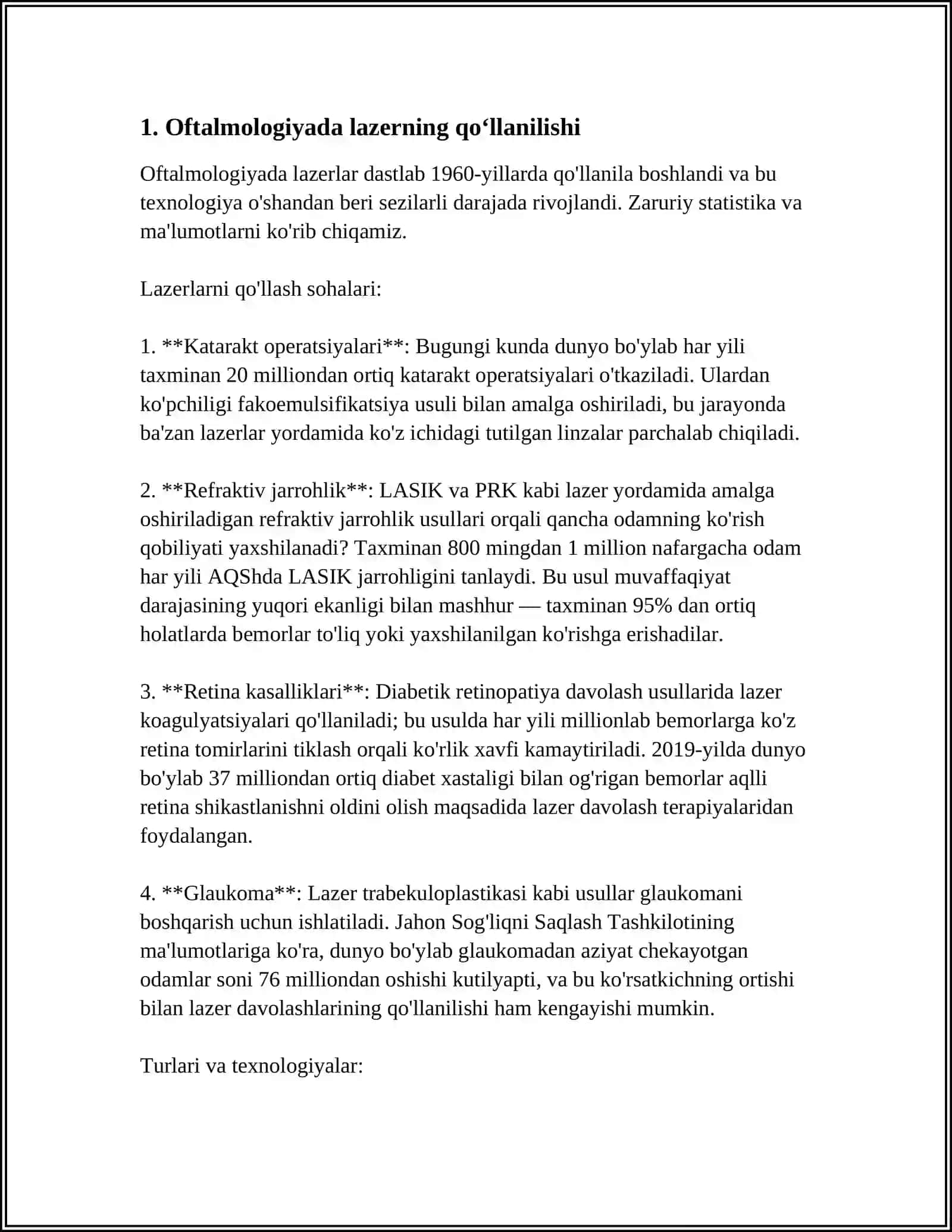 LAZERNING TIBBIYOTDA QÕLANILISHI 3