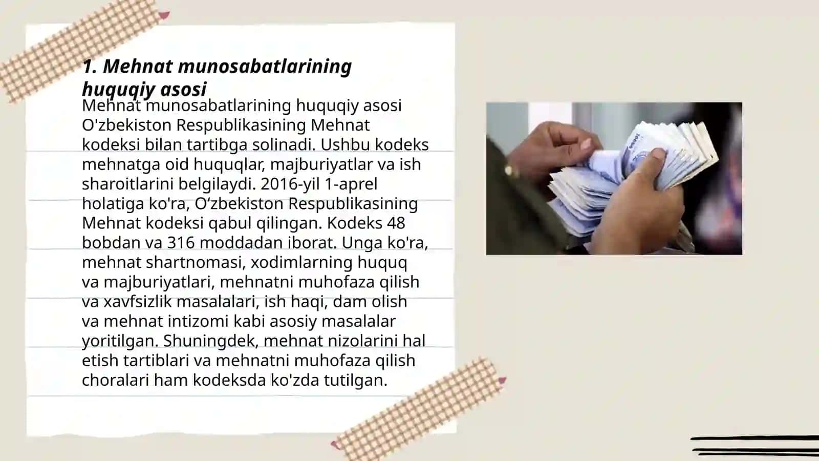 Mehnat munosabatlari va ish haqi 3