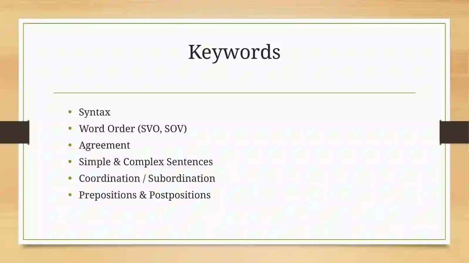 Typology of Syntactic Level of English and Native Languages 3