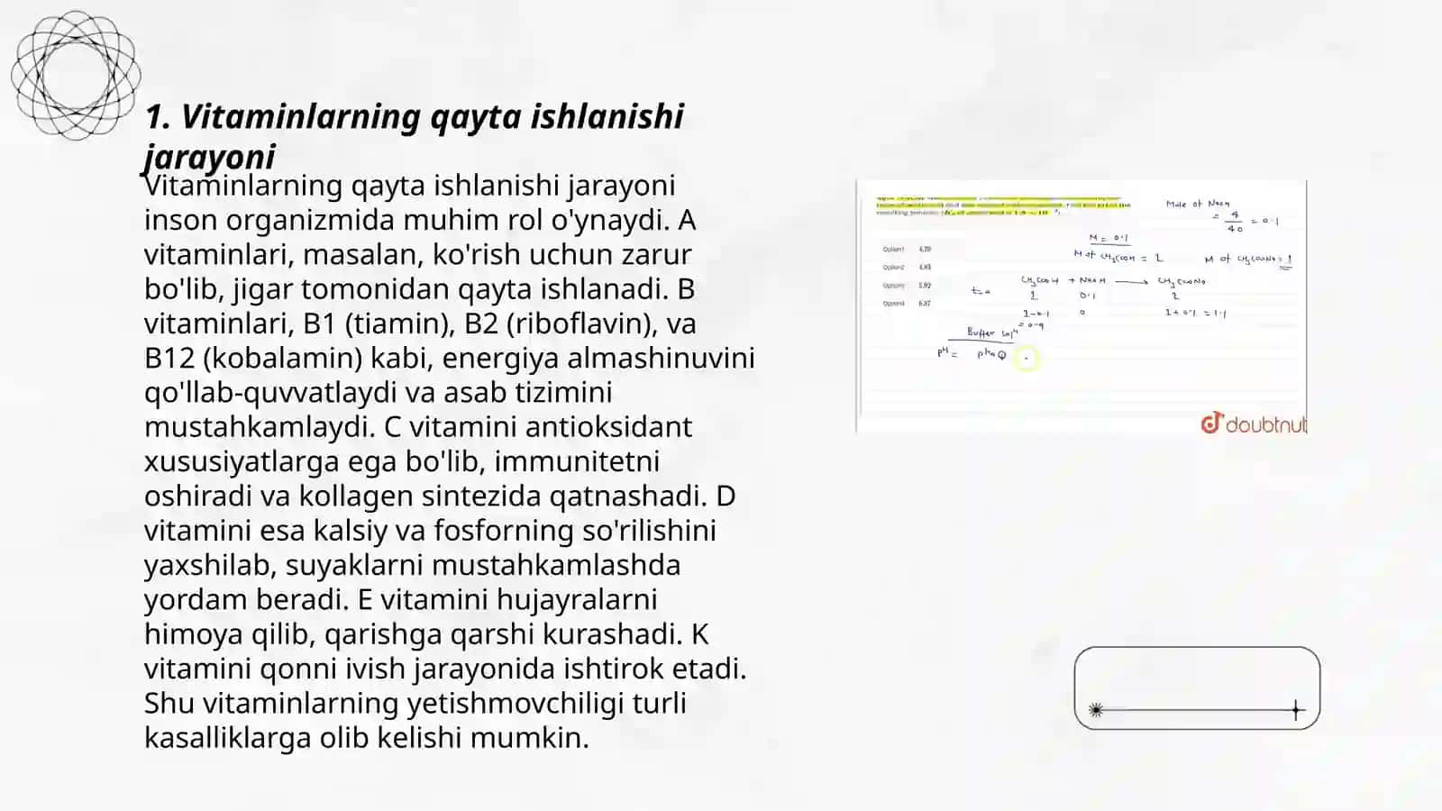 Vitaminlarning qayta ishlash ta'sirida o'zgarishi 3