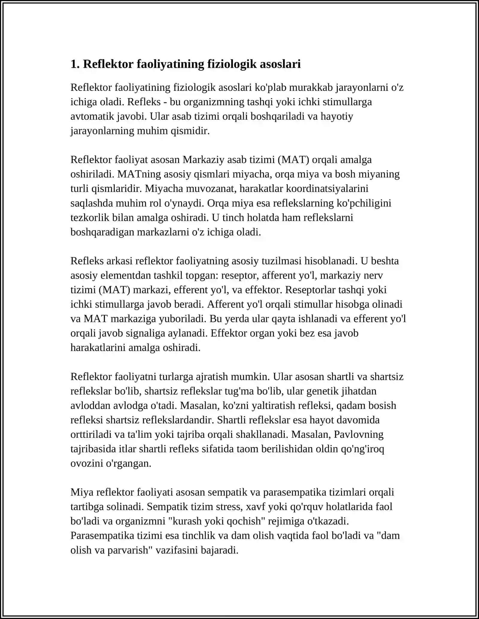 ORQA MIYANING REFLEKTOR VA OʻTKAZUVCHI FAOLIYATI, TEKSHIRISH USULLARI 3