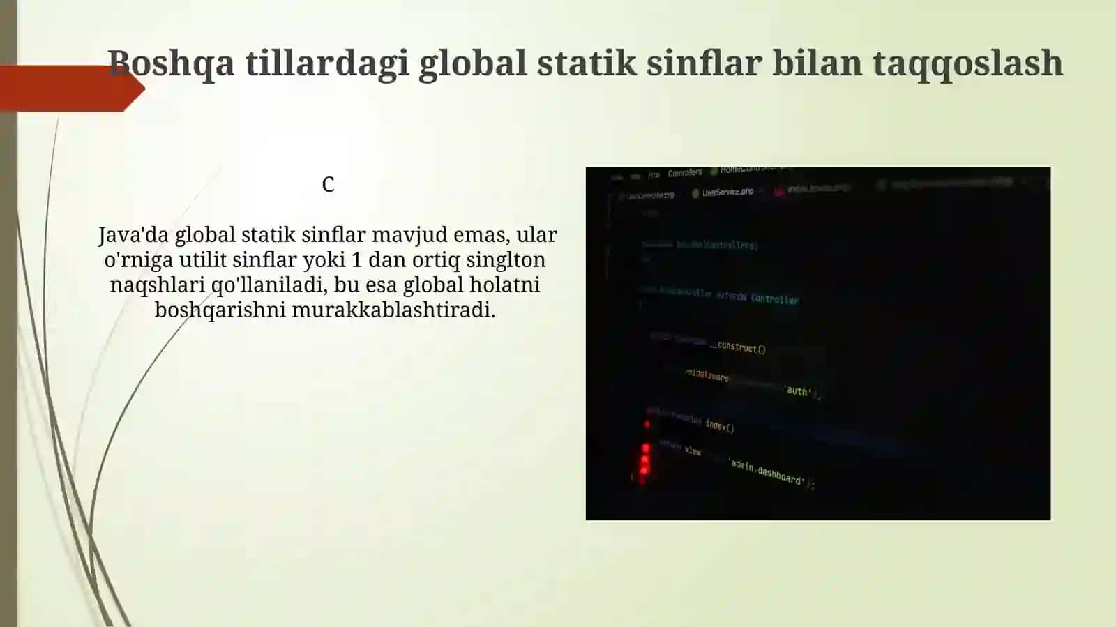 Umumiy Nomfazoda Statik Klasslarni Qo'shish 3
