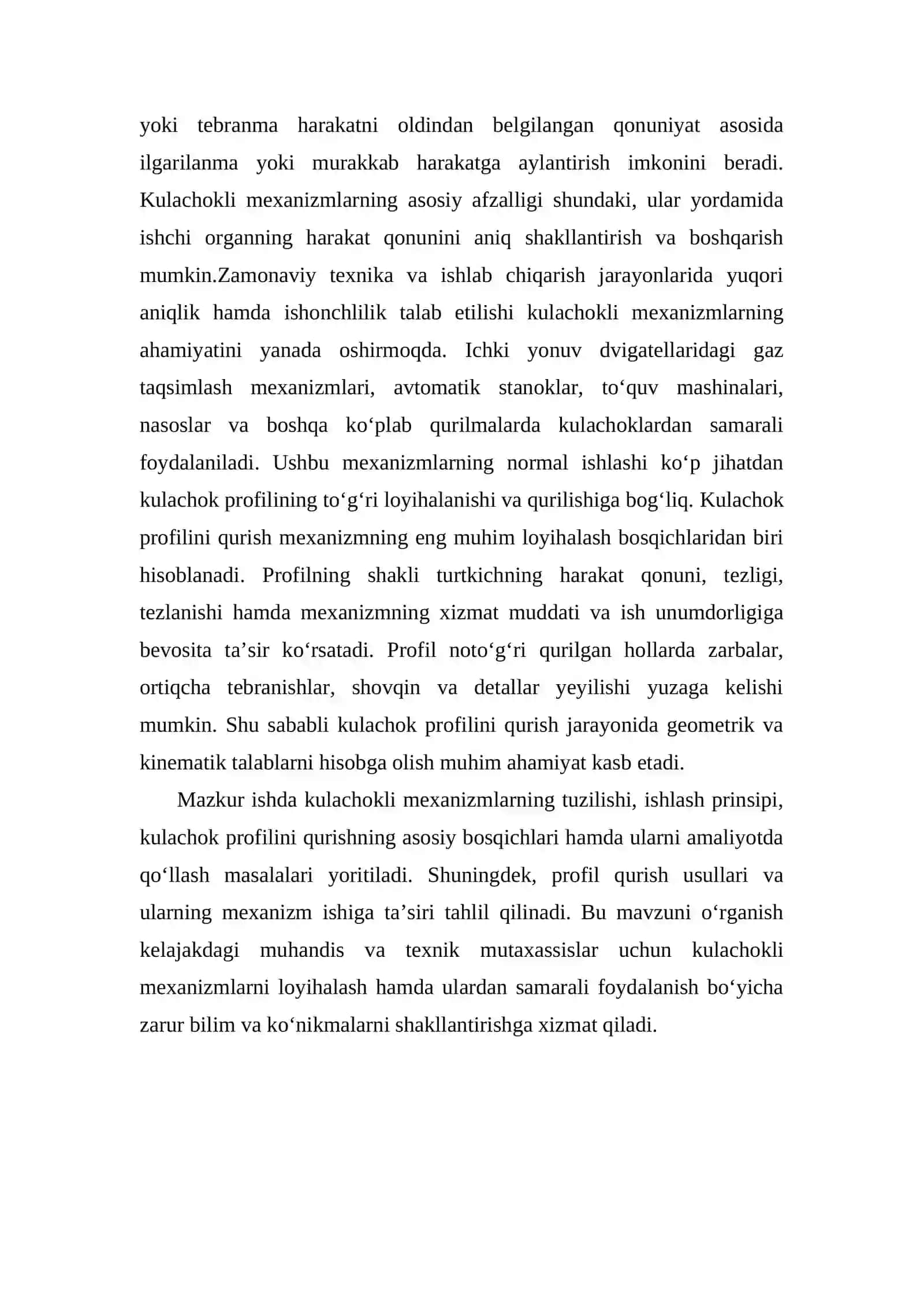Kulachokli mexanizmlarni profilini qurish 3