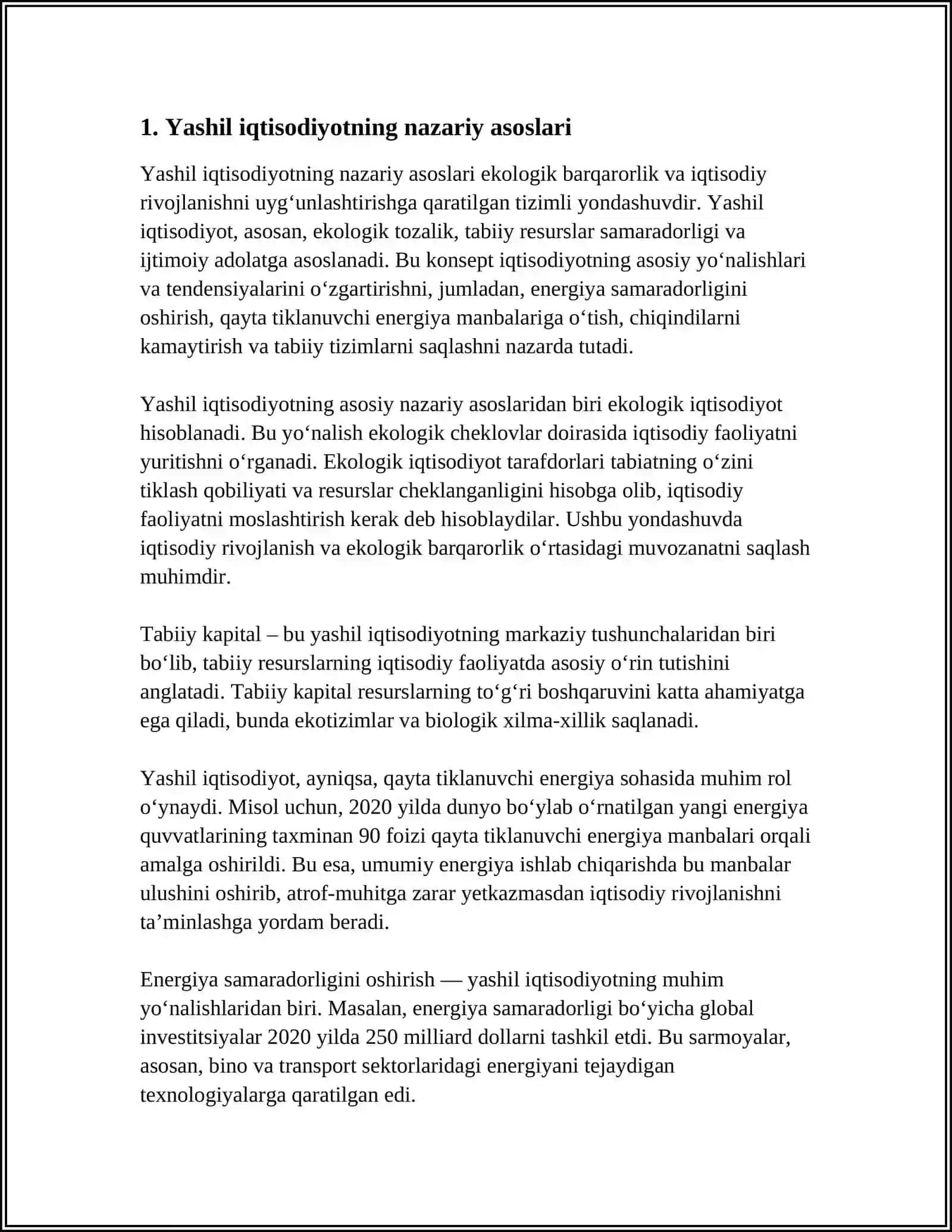 "YASHIL IQTISODIYOT" KURSINING PREDMETI VA METODI 3