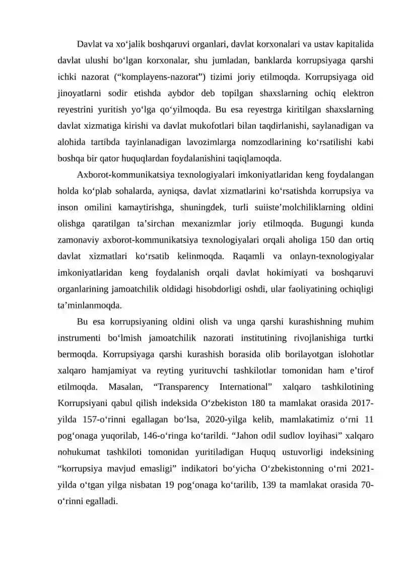 Korrupsiyaga qarshi kurashishga oid davlat siyosati 3