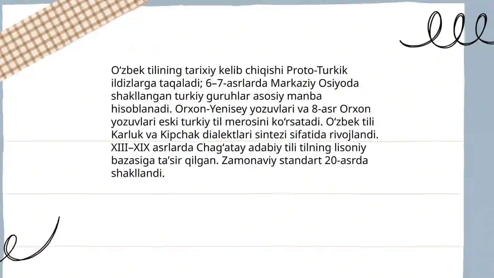 Oʻzbek tili va uning taraqqiyot bosqichlari 3