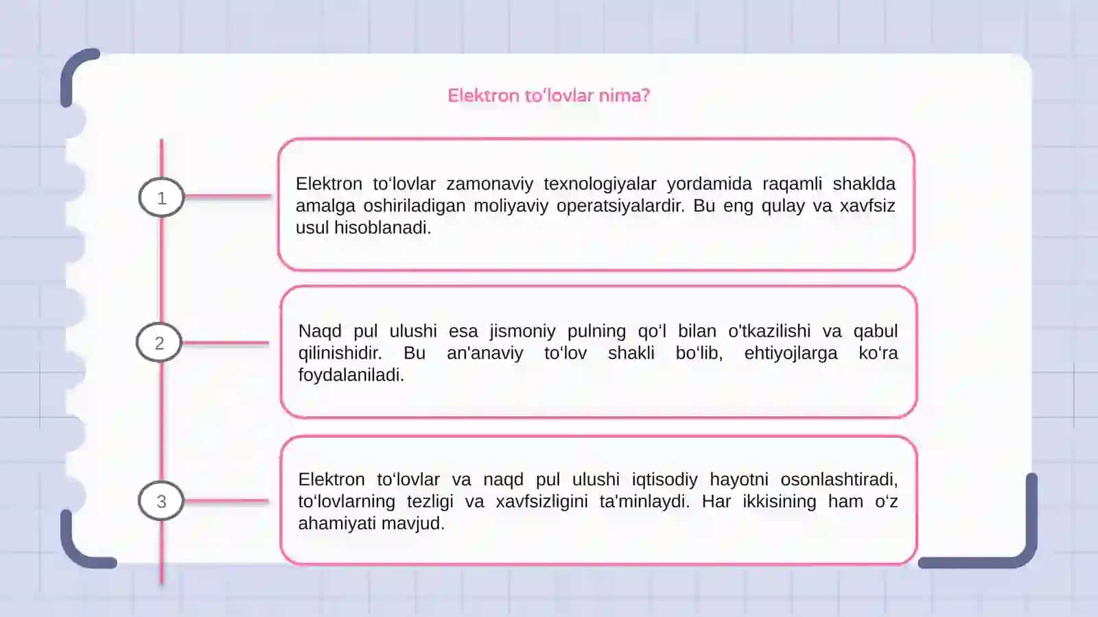 Elektron to‘lovlar va naqd pul ulushi 3