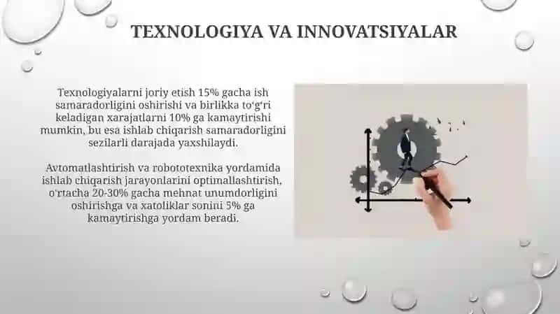 Mehnat unumdorligi va ishlab chiqarish samaradorligiga ta'sir etuvchi omillar 3