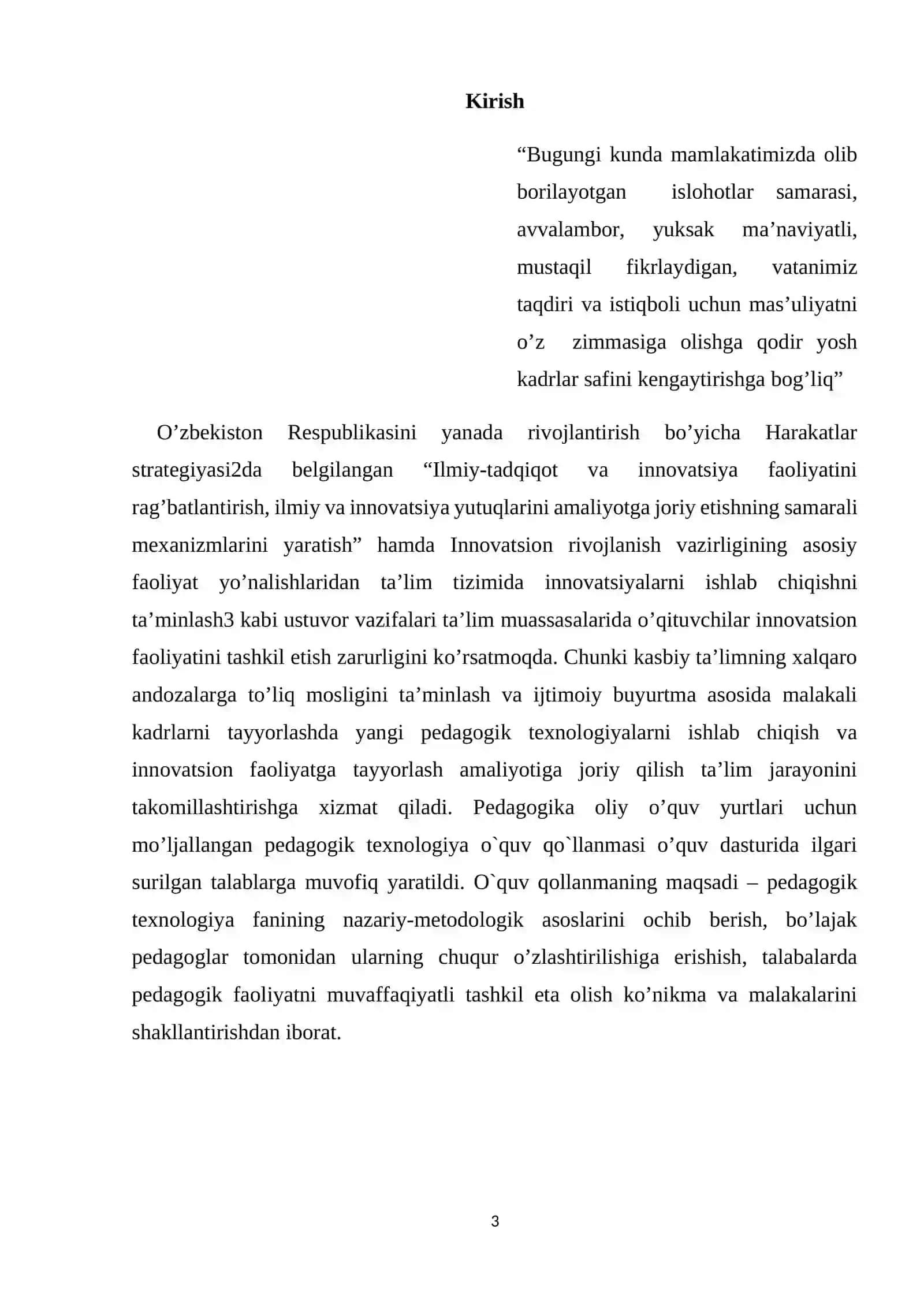 Pedagogik texnologiyaning nazariy-metodologik asoslari 3