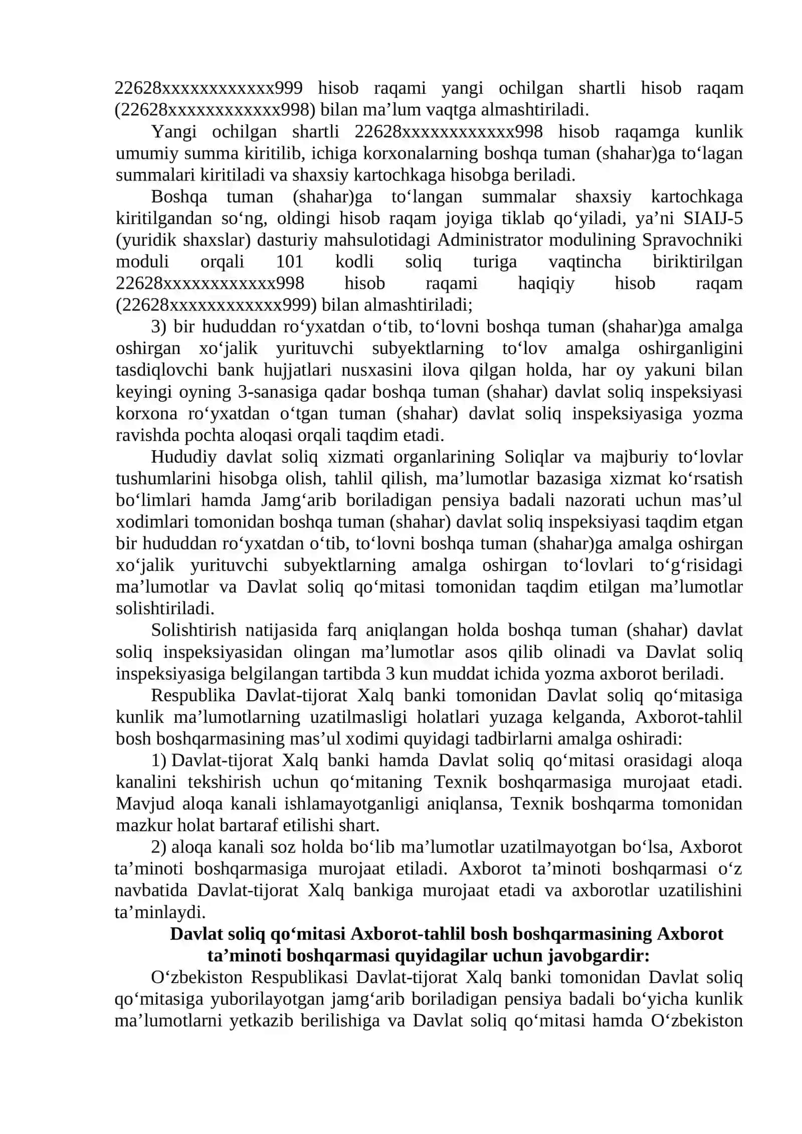 Jamg'arib boriladigan pensiya badali kunlik tushumlarini qayta ishlash 3