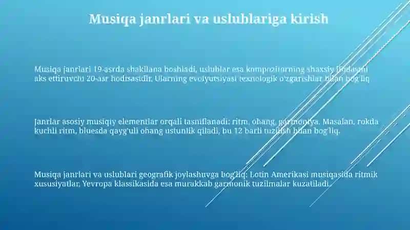 Musiqiy janr va uslublar 3