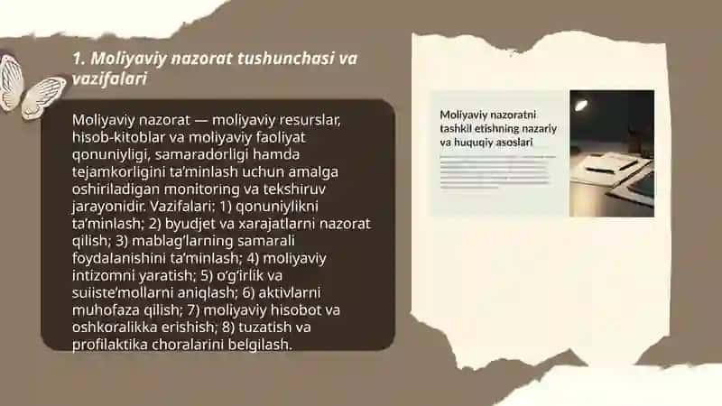 Moliyaviy nazorat shakllari va usullari 3