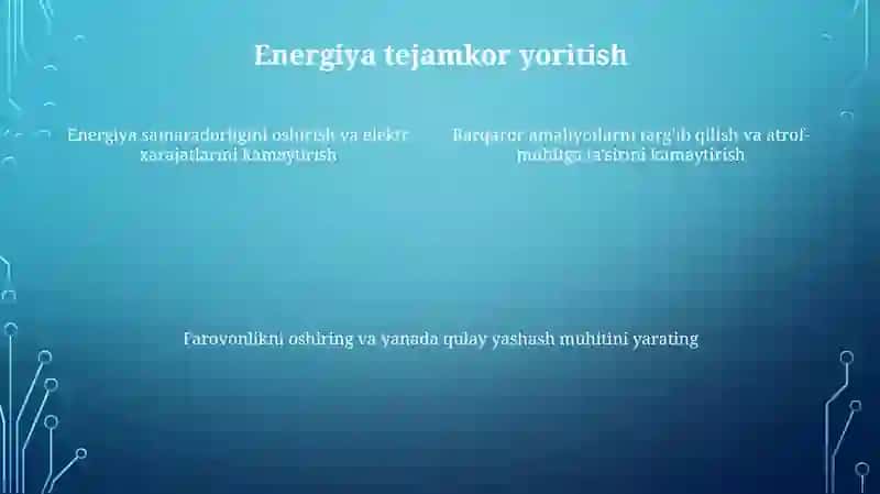 Elektr Energiya Tejaydigan Uy Loyihasi 3