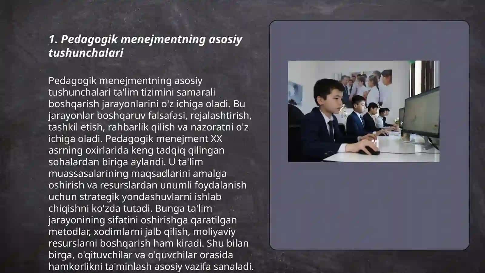 O'zbekiston Respublikasi ta'lim tizimi pedagogik menejment nazariyasi va amaliyoti 3