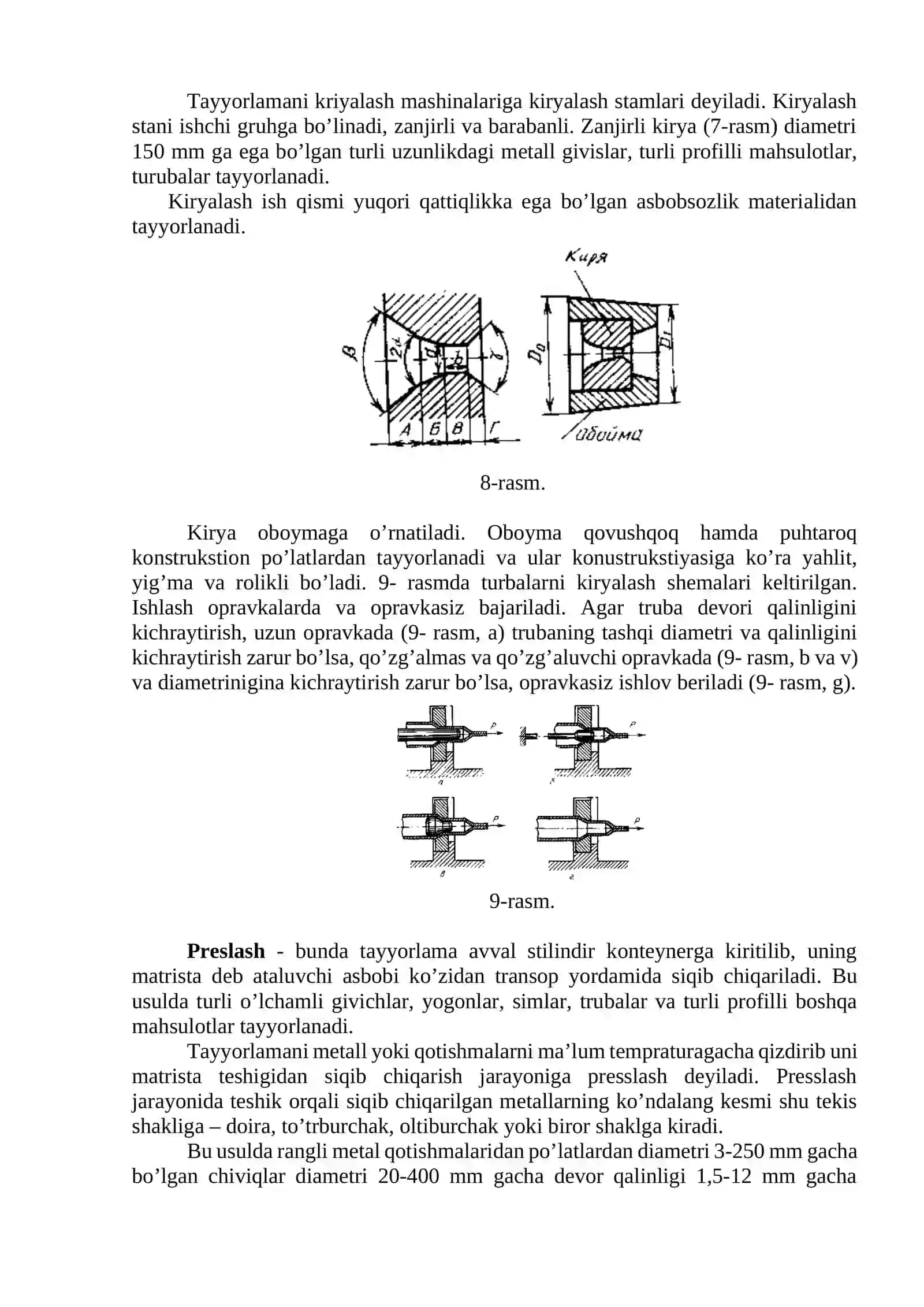Metallarni bosim bilan ishlash 3