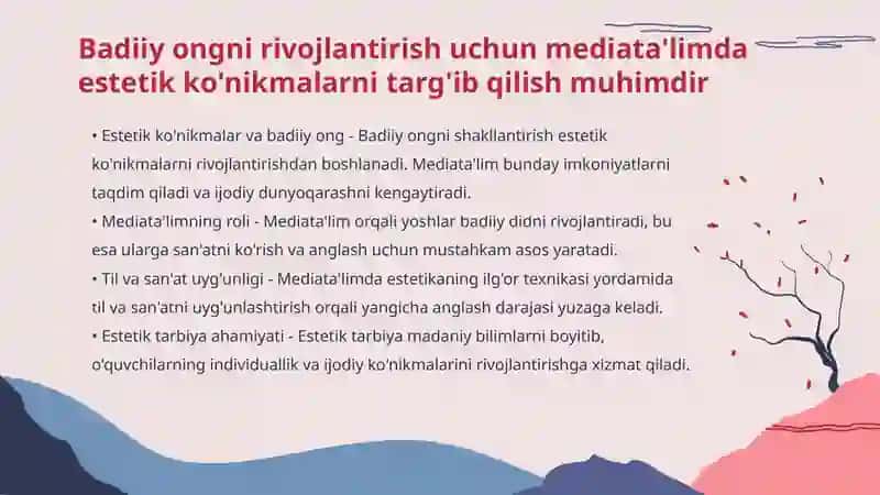 Media ta`lim tizimida badiiy ong tafakkur va tasavvur 3